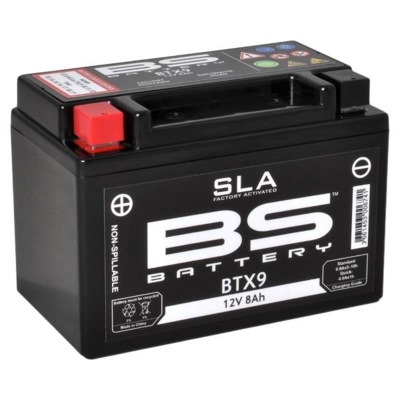 BATTERIE BS SLA BTX9 12V 8Ah POUR SHINERAY 250 STIXE SANS ENTRETIEN PRÊTE À L'EMPLOI