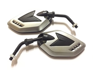 RETROVISEURS RACING POUR QUAD MOTO SCOOTER M8 GRIS