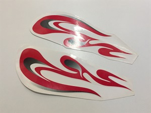 STICKERS FLAMMES ROUGE POUR QUAD