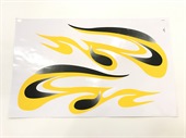 STICKERS FLAMMES JAUNE POUR QUAD, image N°1