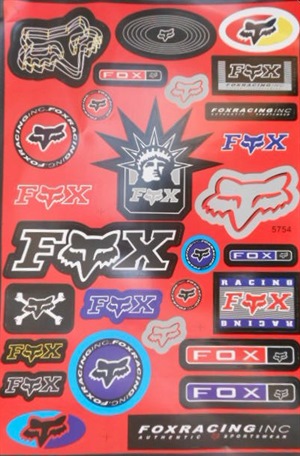 STICKERS FOX ROUGE